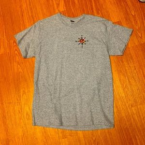 Grey design short sleeve t shirt